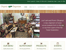 Tablet Screenshot of organicemporiumllc.com